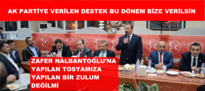 CİHAN ÇETİN “ZAFER NALBANTOĞLU’NA YAPILAN TOSYA’MIZA YAPILAN BİR ZULUM DEĞİLMİ ARKADAŞLAR”