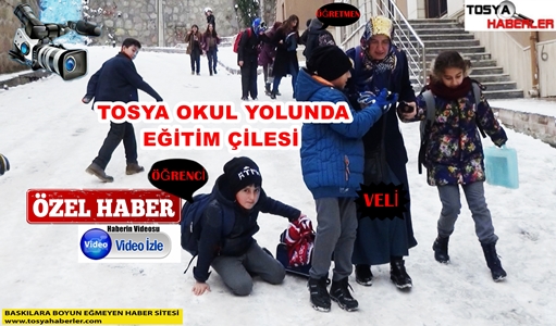 ÇOCUKLARDAN ALIN HABERİ  “YA YOLLARIMIZI YAPIN YADA TATİL EDİN !!!”