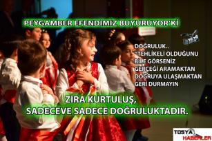 PEYGAMBER EFENDİMİZ BUYURUYOR’Kİ ” ZİRA KURTULUŞ SADECE VE SADECE DOĞRULUKTUR”