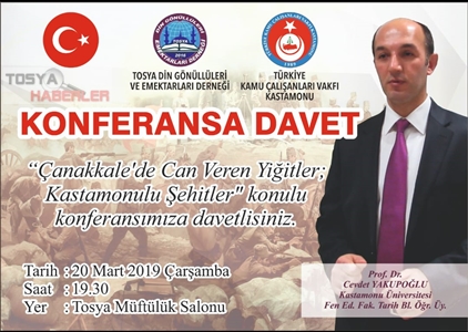 ÇANAKKALE’DE CAN VEREN ŞEHİTLER İÇİN DÜZENLENEN KONFERANSA DAVET…