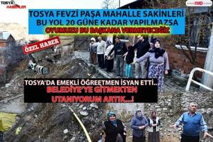 TOSYA’DA MAHALLE SAKİNLERİ VE EMEKLİ ÖĞRETMENDEN BELEDİYEYE TEPKİ…