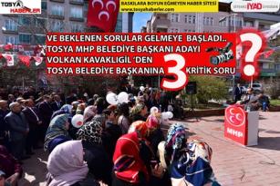 TOSYA MHP BELEDİYE BAŞKAN ADAYI VOLKAN KAVAKLIGİL’DEN BAŞKAN ŞAHİN’E 3 KRİTİK SORU..