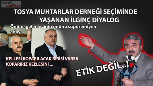 TOSYA BELEDİYE BAŞKANI ŞAHİN “KELLESİ ALINACAK BİRİ VARSA ALIRIZ EVİNİN ÖNÜNÜ SÜPÜREMİYEN ADAY” DEDİ..