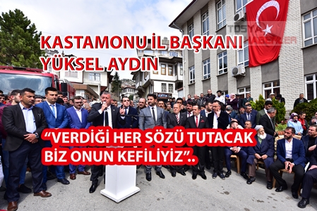 KASTAMONU MHP İL BAŞKANI YÜKSEL AYDIN DEVİR TESLİM TÖRENİNDE KONUŞTU..