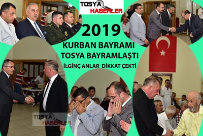 TOSYA BELEDİYE SALONUNDA BAYRAMLAŞMA TÖRENİ “GÖZLERDEN KAÇMAYAN ANLAR”…!
