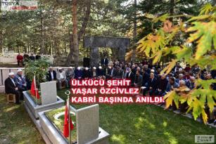 ÜLKÜCÜ ŞEHİT YAŞAR ÖZCİVLEZ VEFATININ 44. YILINDA KABRİ BAŞINDA ANILDI..