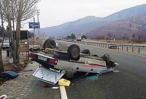 EKMEĞİNİN PEŞİNE DÜŞTÜ DAĞARDI MEVKİNDE KAZA YAPTI…