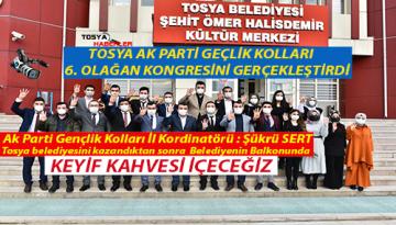 TOSYA AK PARTİ GENÇLİK KOLLARI 6. OLAĞAN KONGRESİNİ GERÇEKLEŞTİRDİ. “HEDEF TOSYA BELEDİYESİ”